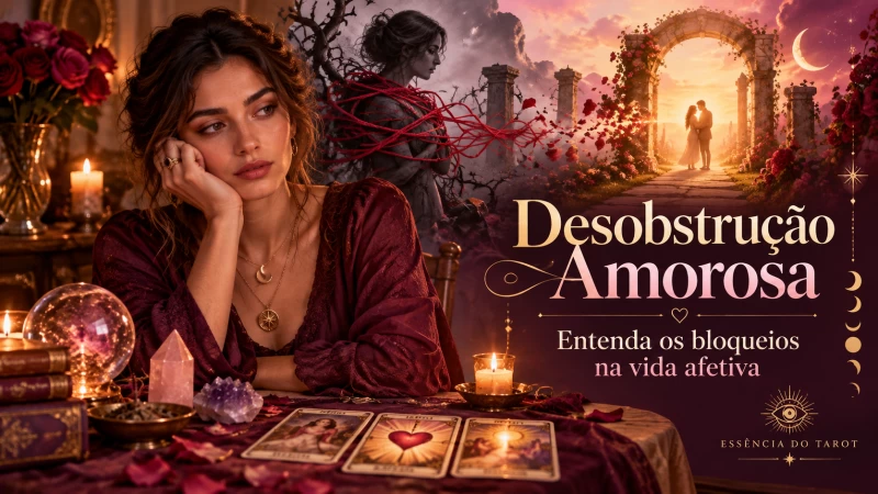 O que é Desobstrução Amorosa? Como o Tarot ajuda a destravar sua vida afetiva